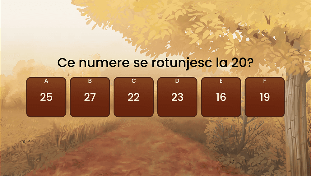 JOC - Rotunjirea la zeci a numerelor de două cifre