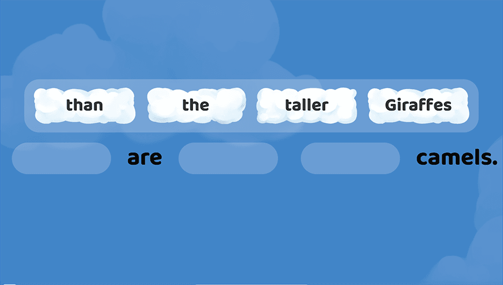 GAME  - Comparative adjectives