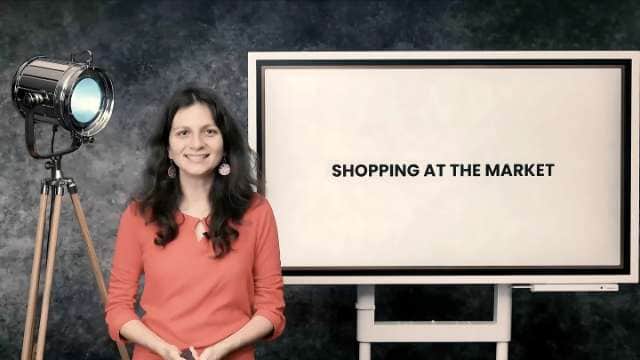 Shopping at the market language