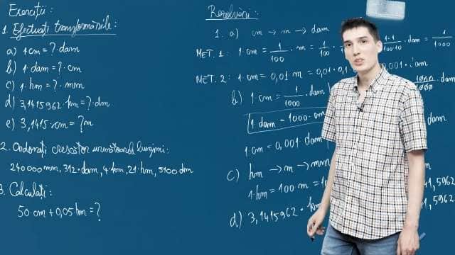 Multiplii și submultiplii unități de măsură. Transformări - Exerciții
