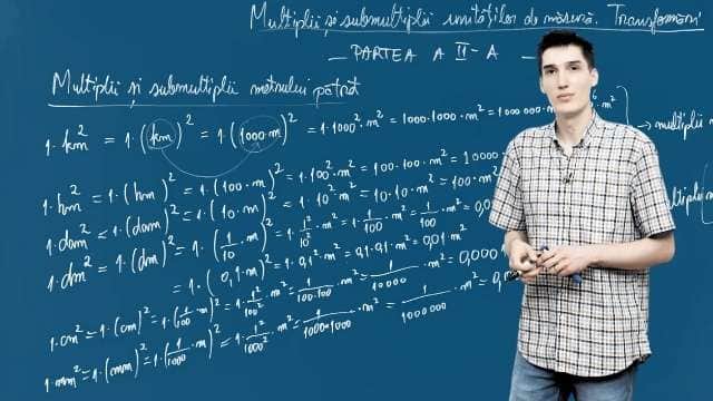 Multiplii si submultiplii metrului pătrat