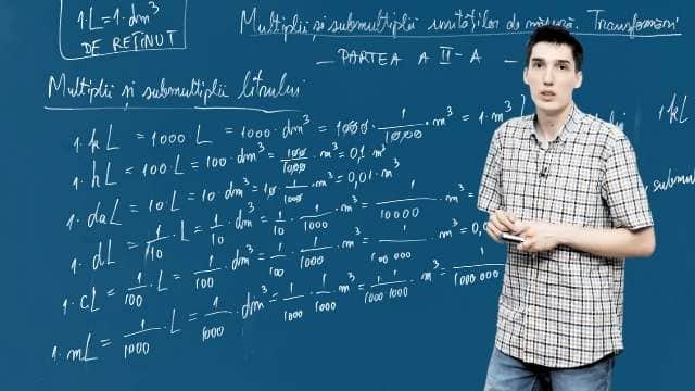 Multiplii si submultiplii metrului cub și litrului