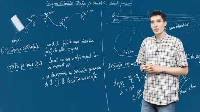 Originea distanțelor. Poziția pe traiectorie. Distanța parcursă
