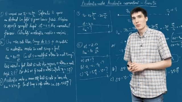 Accelerația medie - Exerciții - P1