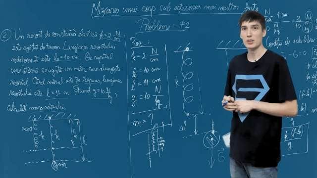Mișcarea unui corp sub acțiunea mai multor forțe - Problema 2