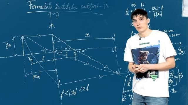 Determinarea formulelor lentilelor subțiri.