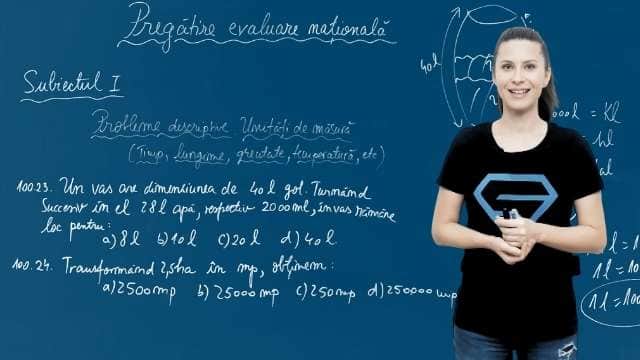 Ex. 3 - Probleme descpriptive. Unități de măsură - EN cl. VIII-a