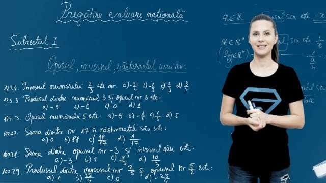 Ex. 3,4 - Opusul, inversul, răsturnatul unui număr - EN cl. VIII-a