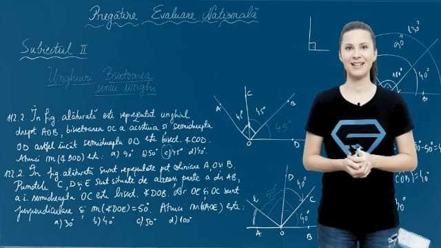 Ex. 2 - Unghiuri, bisectoarea unui unghi - EN cl. VIII-a