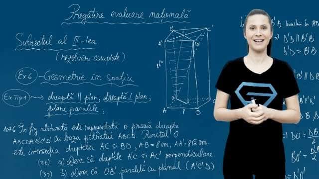 Dreapta paralelă cu un plan. Dreapta perp. pe un plan. Plane paralele - EN cl. VIII-a