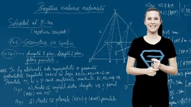 Dreapta paralelă cu un plan. Plane paralele - P2 - EN cl. VIII-a