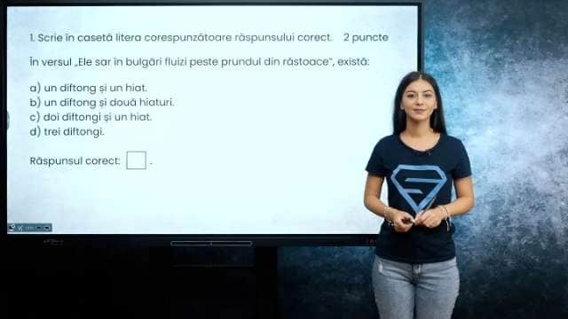 Fonetică - Diftong, hiat - EN cl. VIII-a