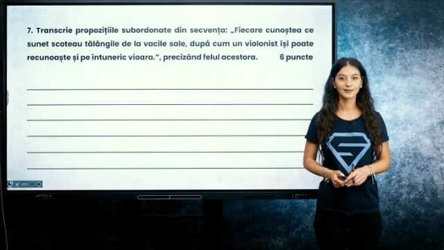 Fraza. Propoziția subordonată - EN cl. VIII-a