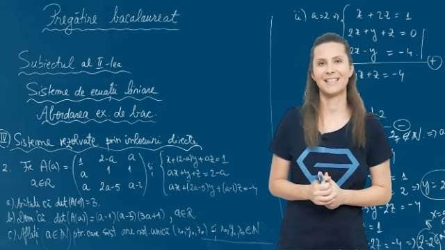 Sisteme de ecuații liniare. Sisteme rezolate prin înlocuiri directe - P2