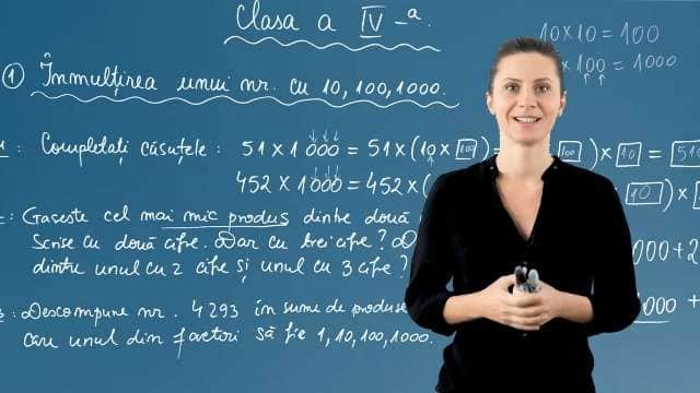 Înmulțirea unui număr cu 10, 100, 1000
