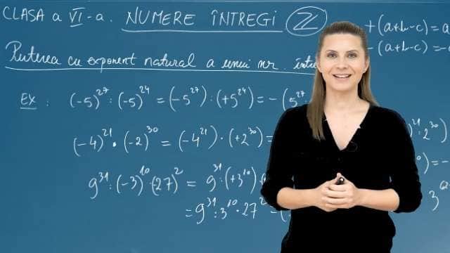 Puterea cu exponent număr natural a unui număr întreg nenul