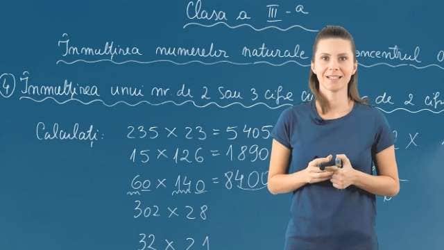 Înmulțirea unui număr de 2 sau 3 cifre cu un număr de 2 cifre
