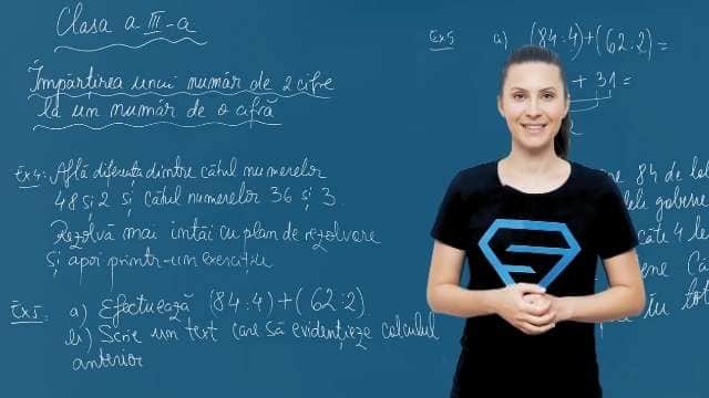 Împărțirea unui număr de 2 cifre la un număr de o cifră - Partea 3