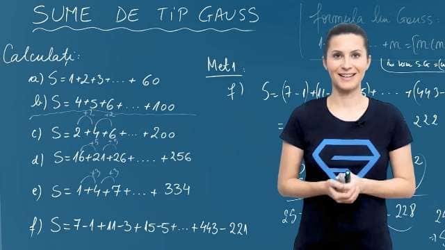 Sume de tip Gauss - Metoda 1