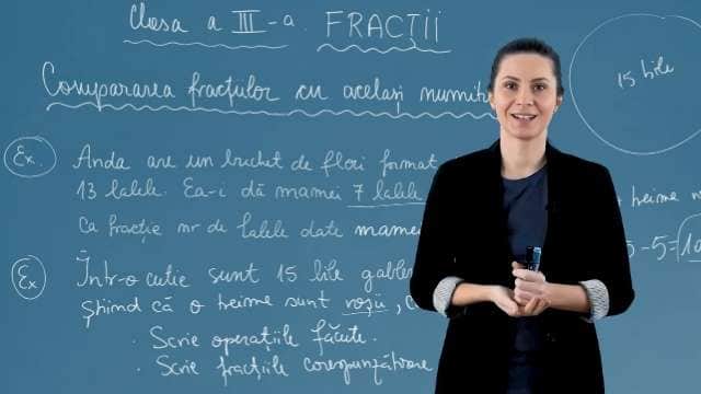 Compararea fracțiilor cu același numitor - P2