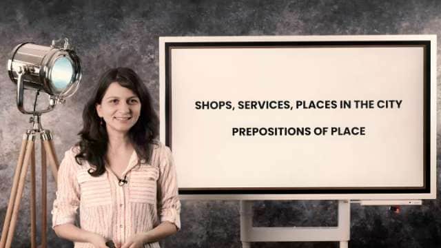 Shops and services - prepositions of place