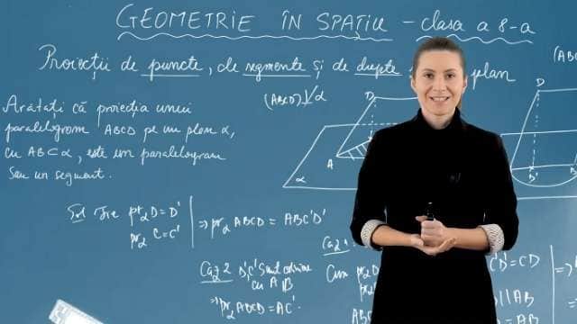 Proiecții de puncte, de segmente și de drepte pe un plan - Partea 2