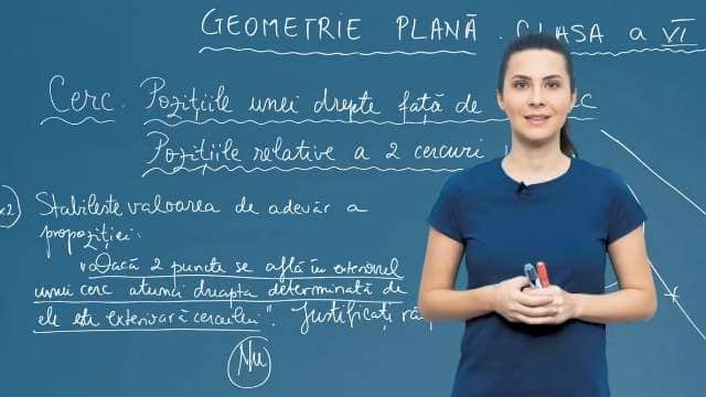 Pozițiile unei drepte față de un cerc. Pozițiile relative a două cercuri - P3