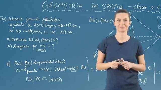 Unghiul dintre o dreaptă și un plan. Lungimea proiecției unui segment pe un plan - Partea 3