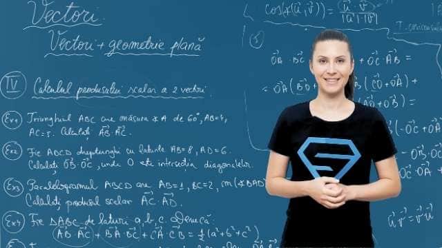 Calculul produsului scalar a doi vectori