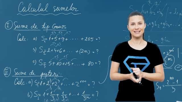 Calculul sumelor. Sume de tip Gauss. Sume de puteri