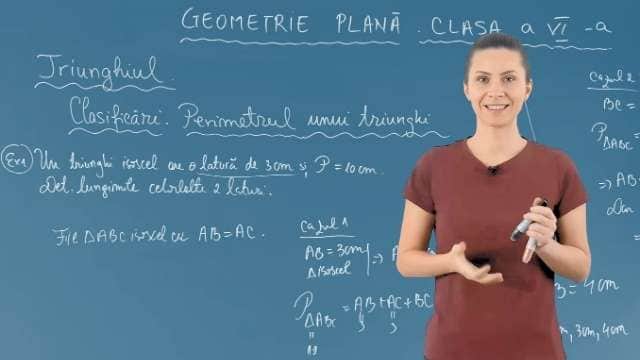 Triunghi. Definiție. Elemente. Clasificare. Perimetru - P2