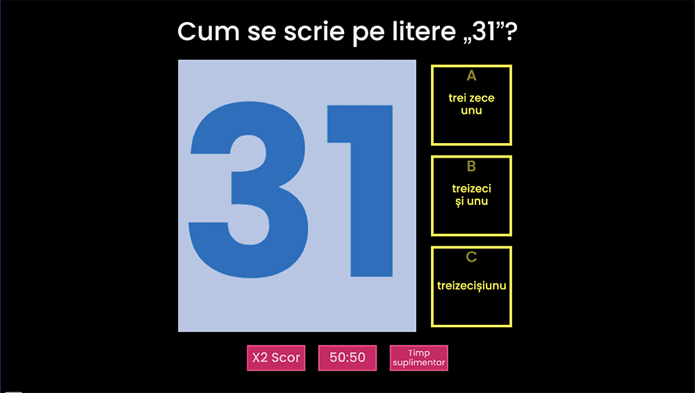 JOC - Scrierea și citirea numerelor de la 31 la 100